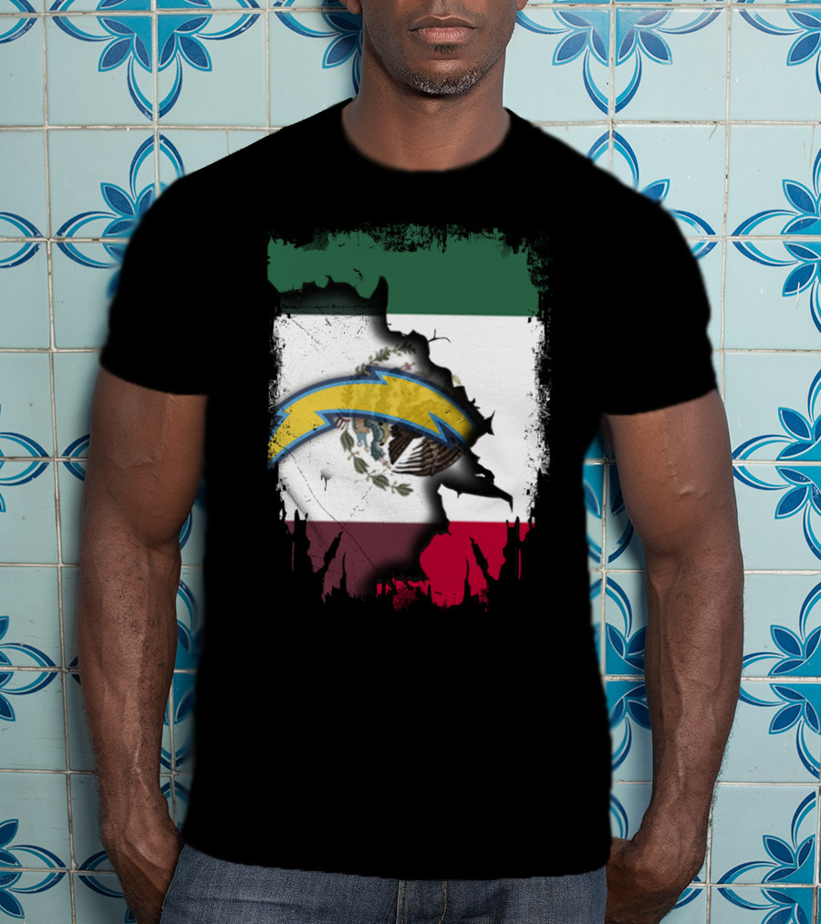Together Mexico Chargers Flag Fusion T-Shirt