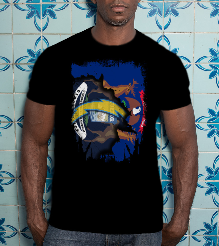 Together Michigan Chargers Logo State Flag T-Shirt
