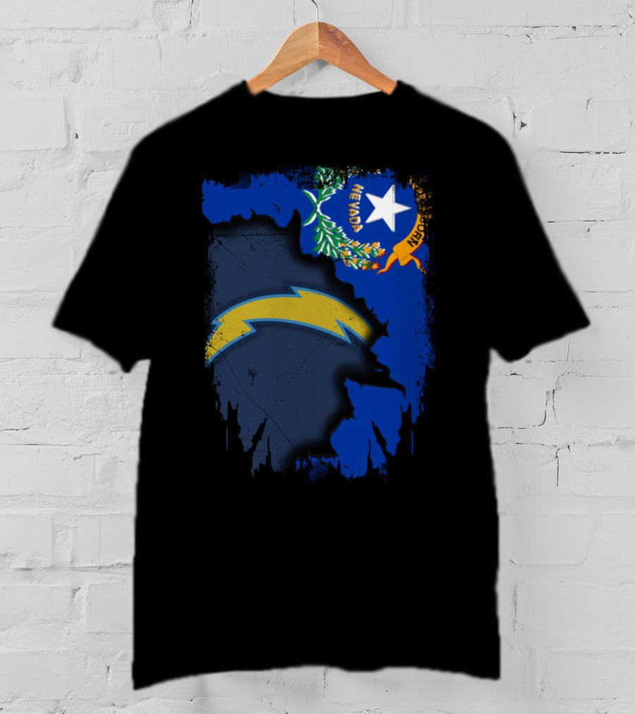 Together Nevada Chargers State Flag Collaboration T-Shirt