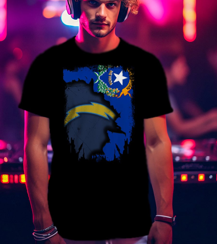 Together Nevada Chargers State Flag Collaboration T-Shirt