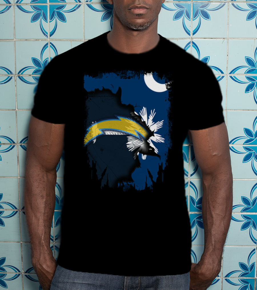 Together South Carolina Los Angeles Chargers State Flag T-Shirt