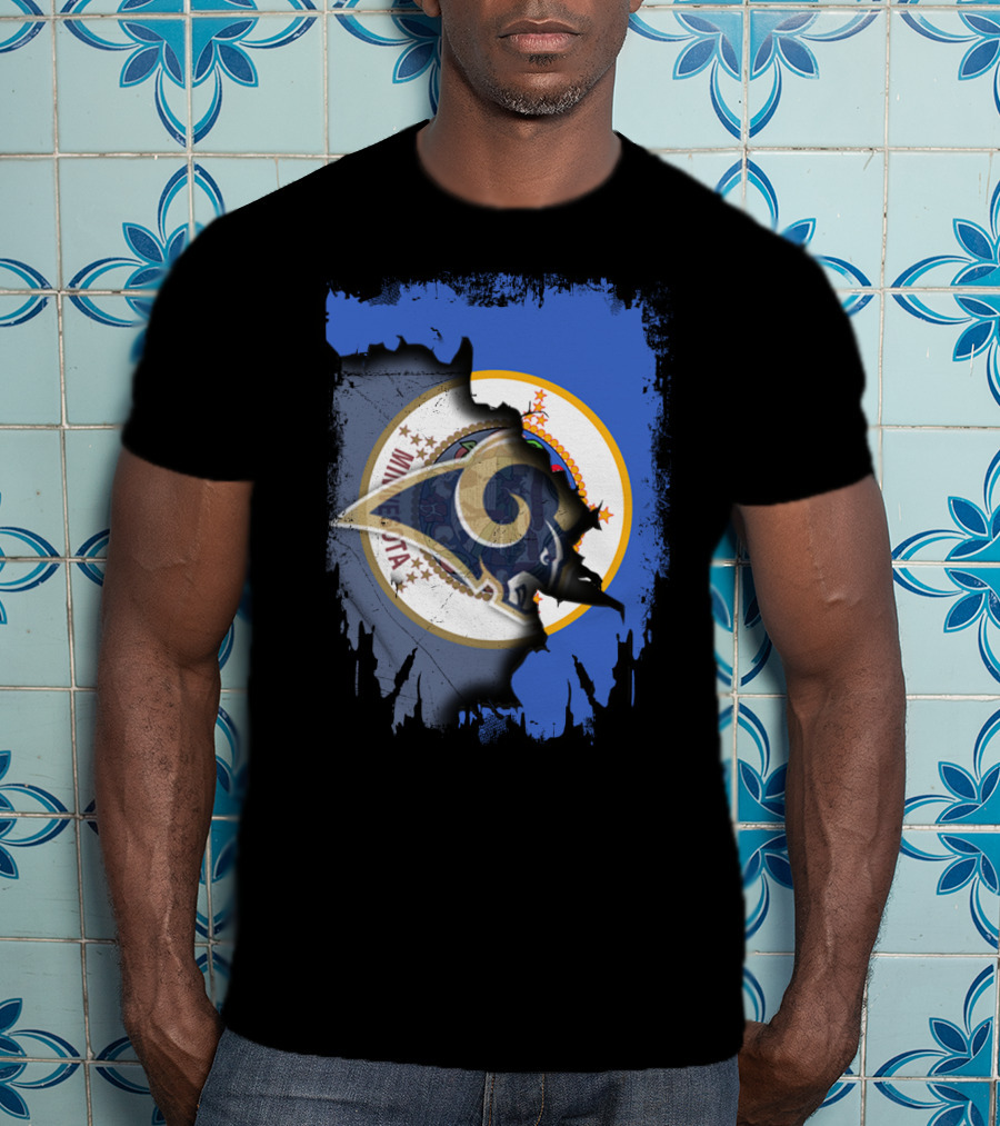 Together Minnesota Rams With State Seal Emblem T-Shirt