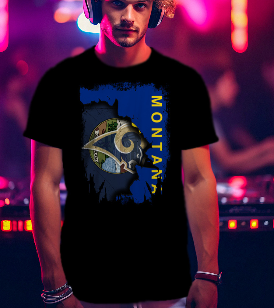 Montana Rams Emblem With State Seal T-Shirt