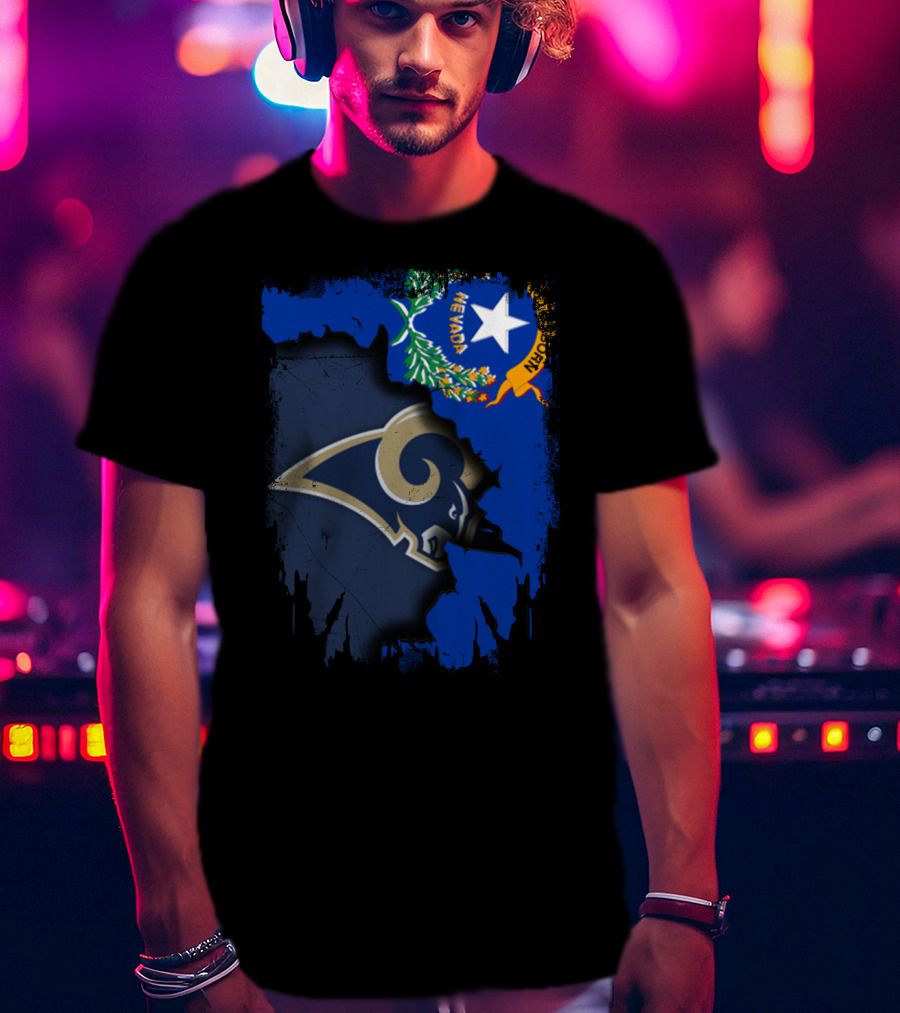 Nevada Pride With Rams Logo Integration T-Shirt