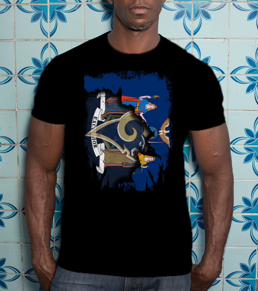 Together New York Excelsior Rams Symbol Flag T-Shirt