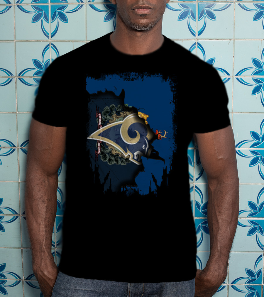 Together Vermont With Rams Logo And State Flag Elements T-Shirt