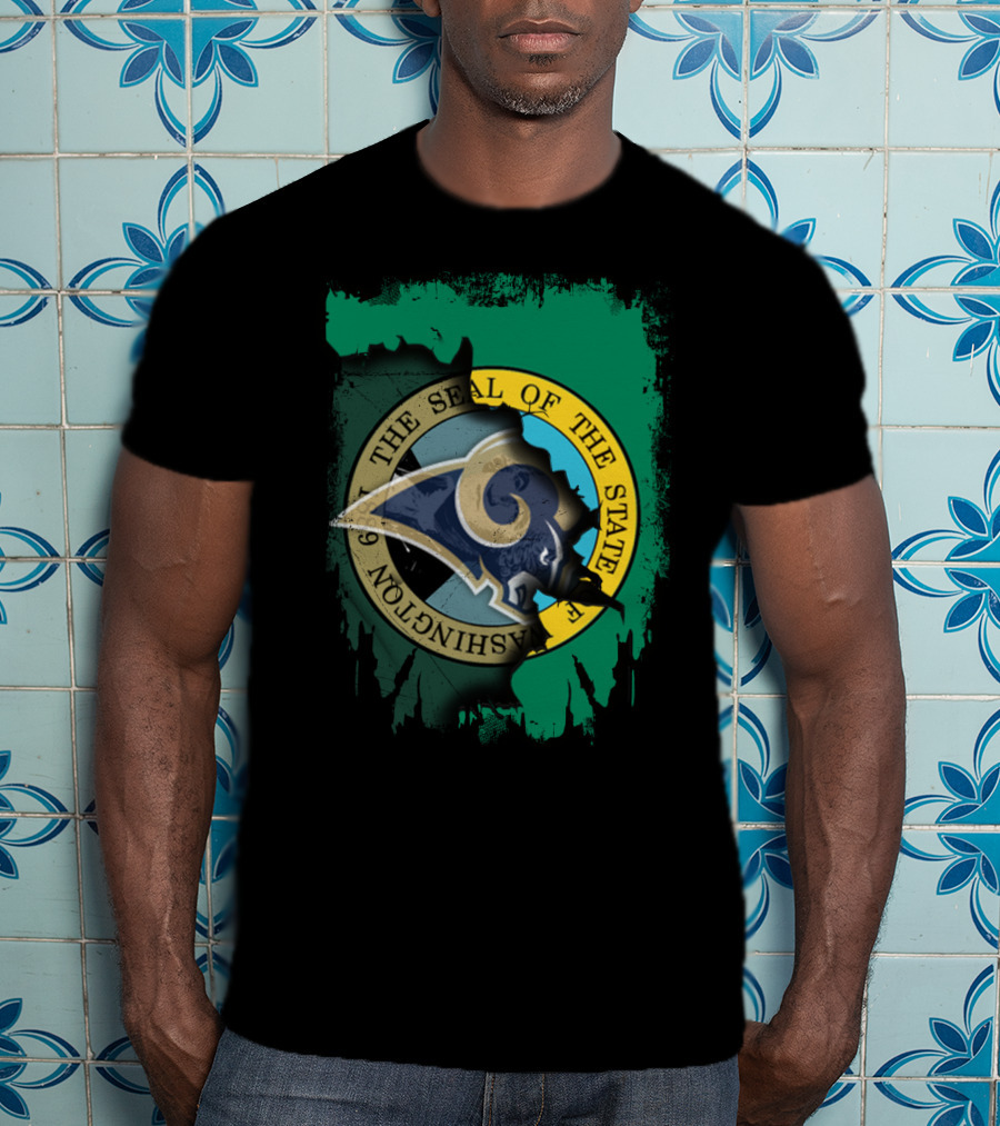 Together Washington State Seal With Rams T-Shirt