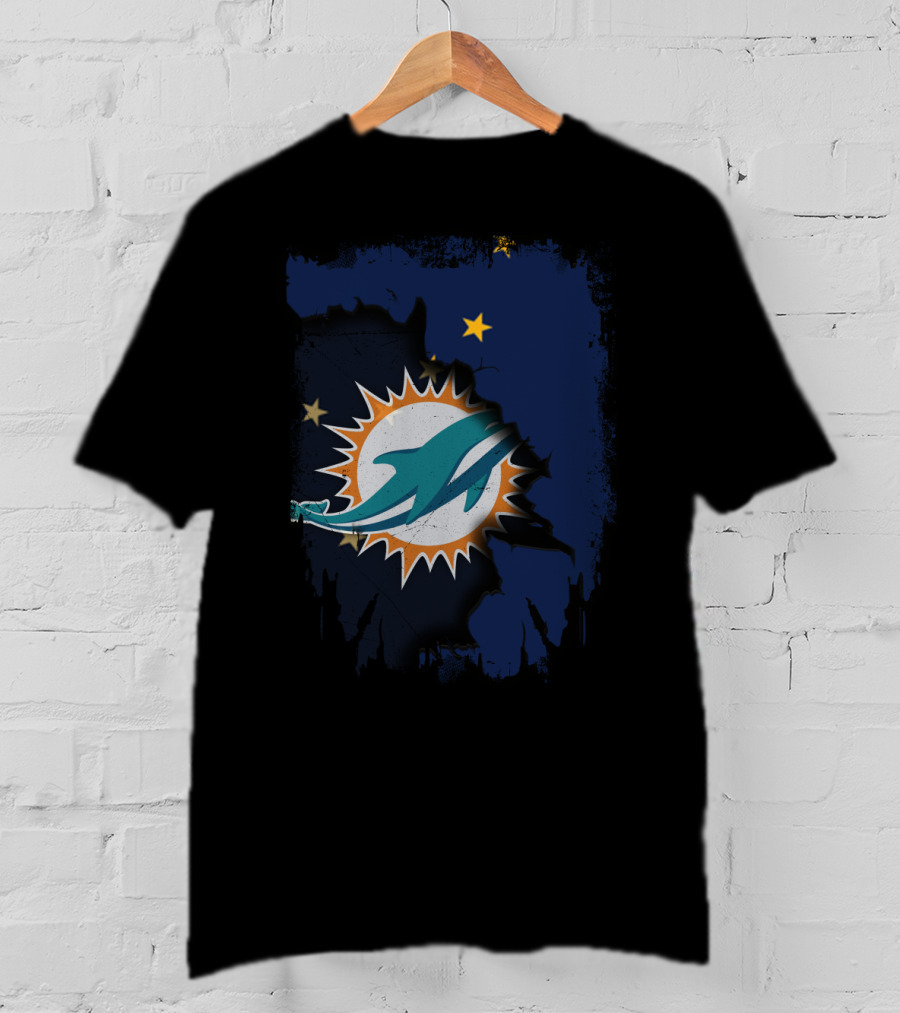 Miami Dolphins Alaska State Flag Fusion T-Shirt