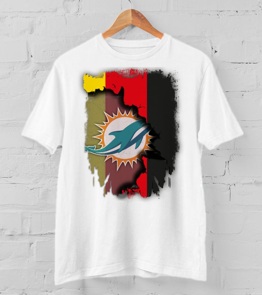 Germany Dolphins Miami Fusion Flag Colors T-Shirt