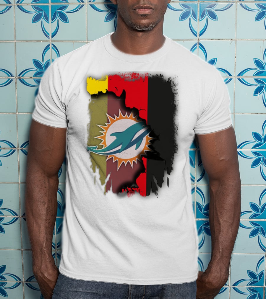 Germany Dolphins Miami Fusion Flag Colors T-Shirt