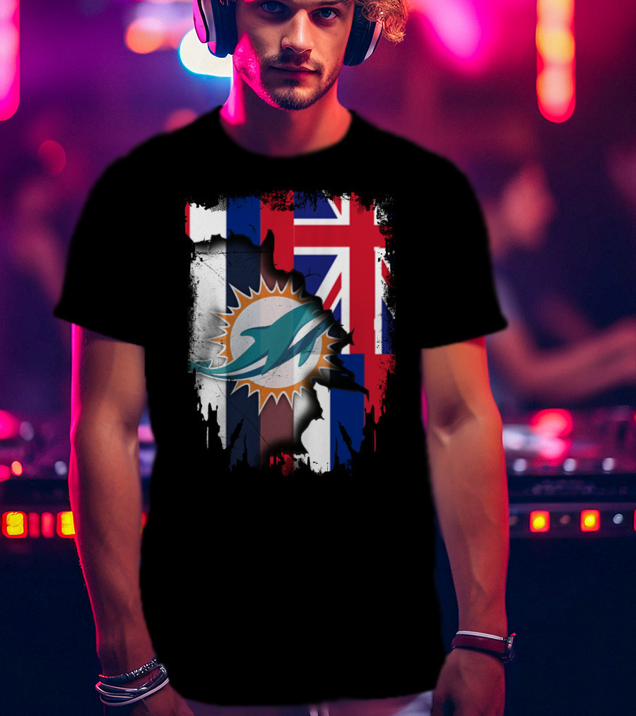 Hawaii Dolphins United Flag Fusion T-Shirt