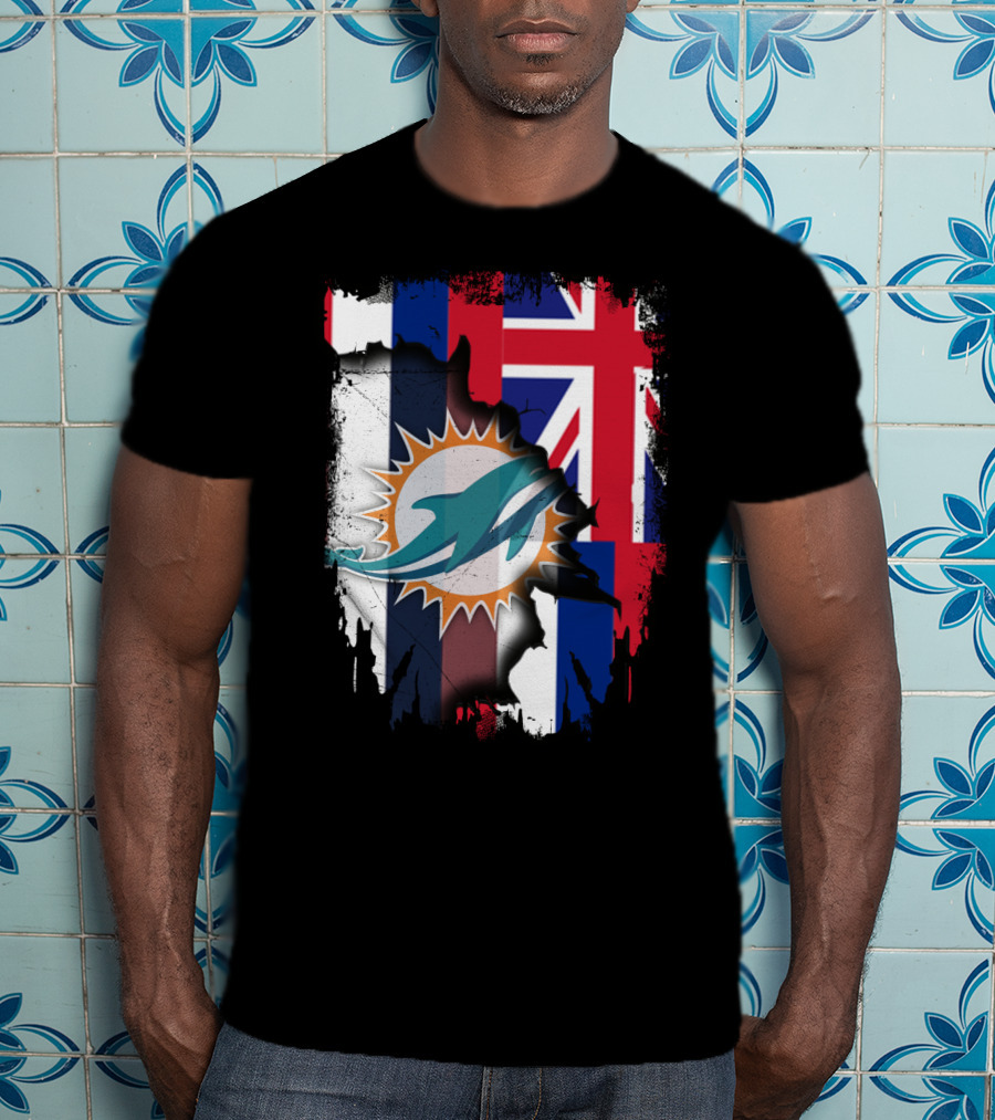 Hawaii Dolphins United Flag Fusion T-Shirt