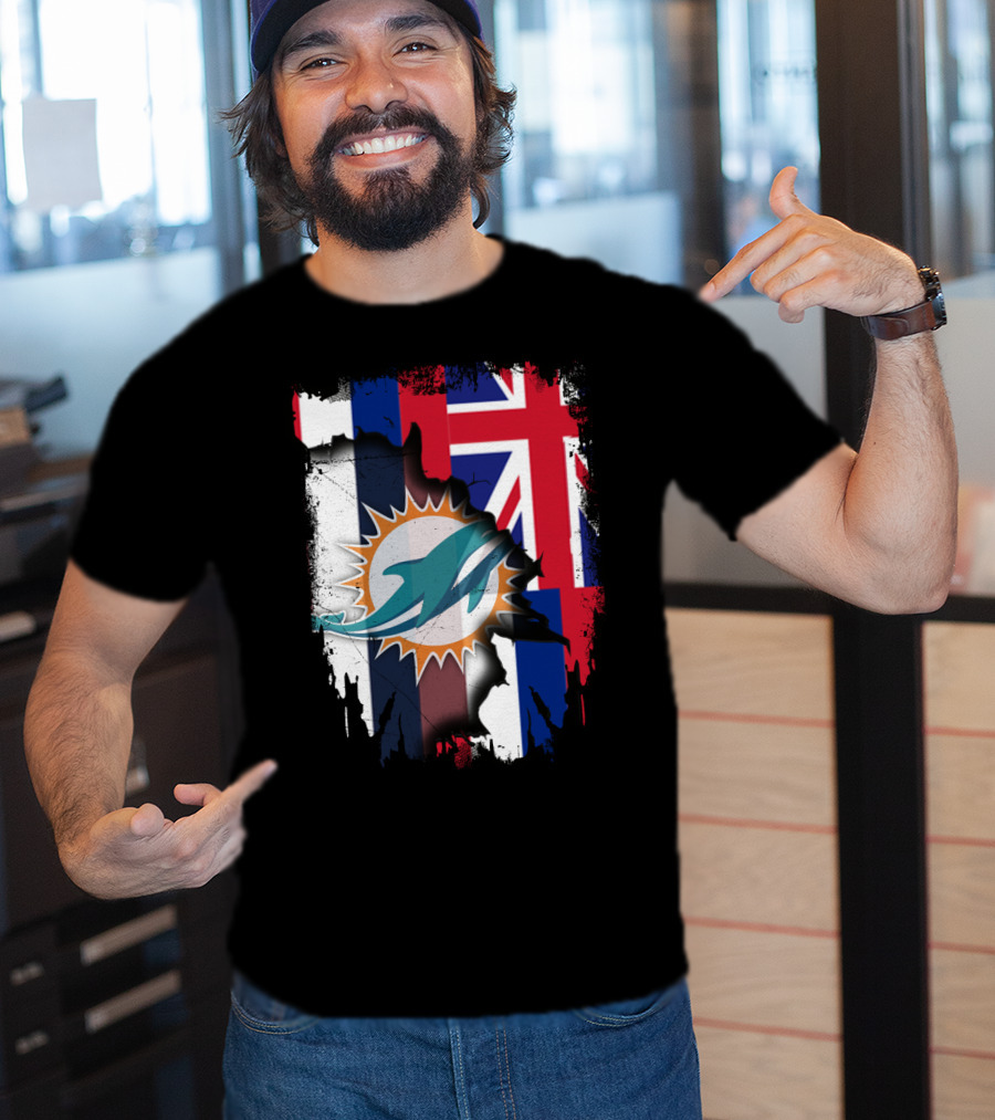 Hawaii Dolphins United Flag Fusion T-Shirt
