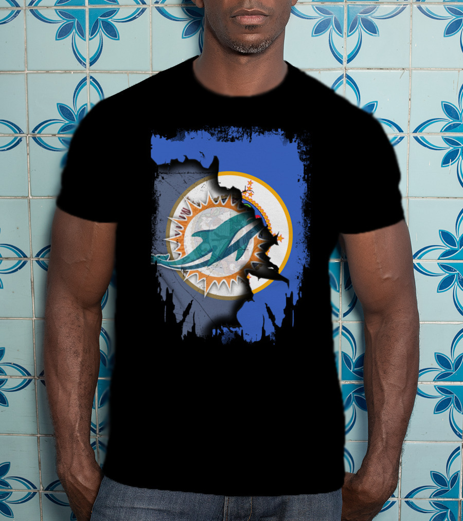 Minnesota Dolphins Torn Flag T-Shirt