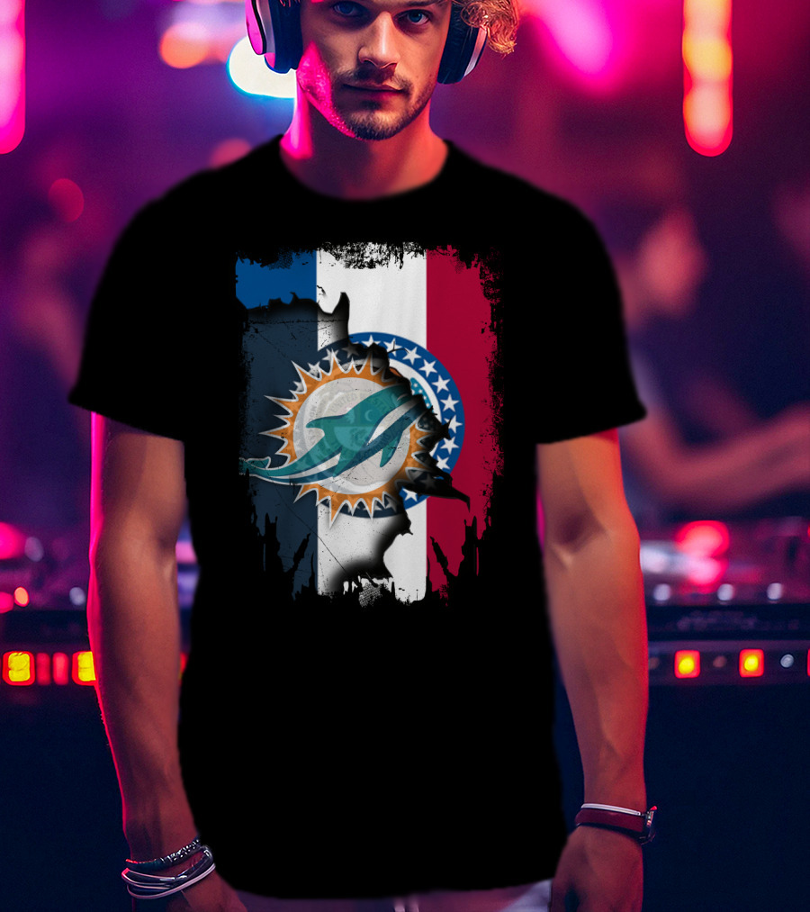 Missouri State With Dolphins NFL Fusion T-Shirt