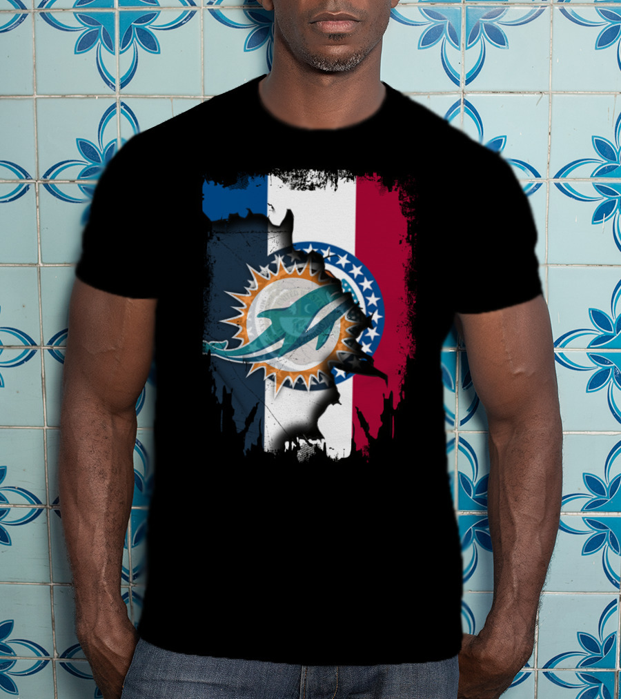 Missouri State With Dolphins NFL Fusion T-Shirt