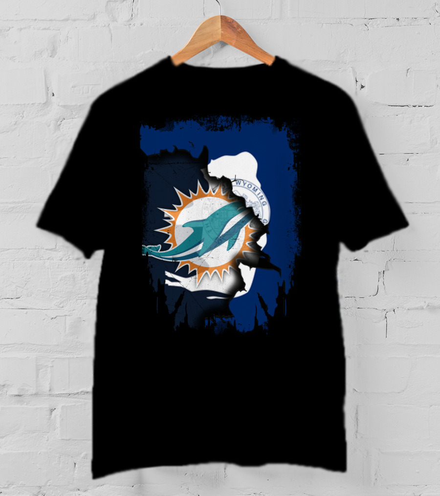 Wyoming Dolphins Logo Fusion T-Shirt