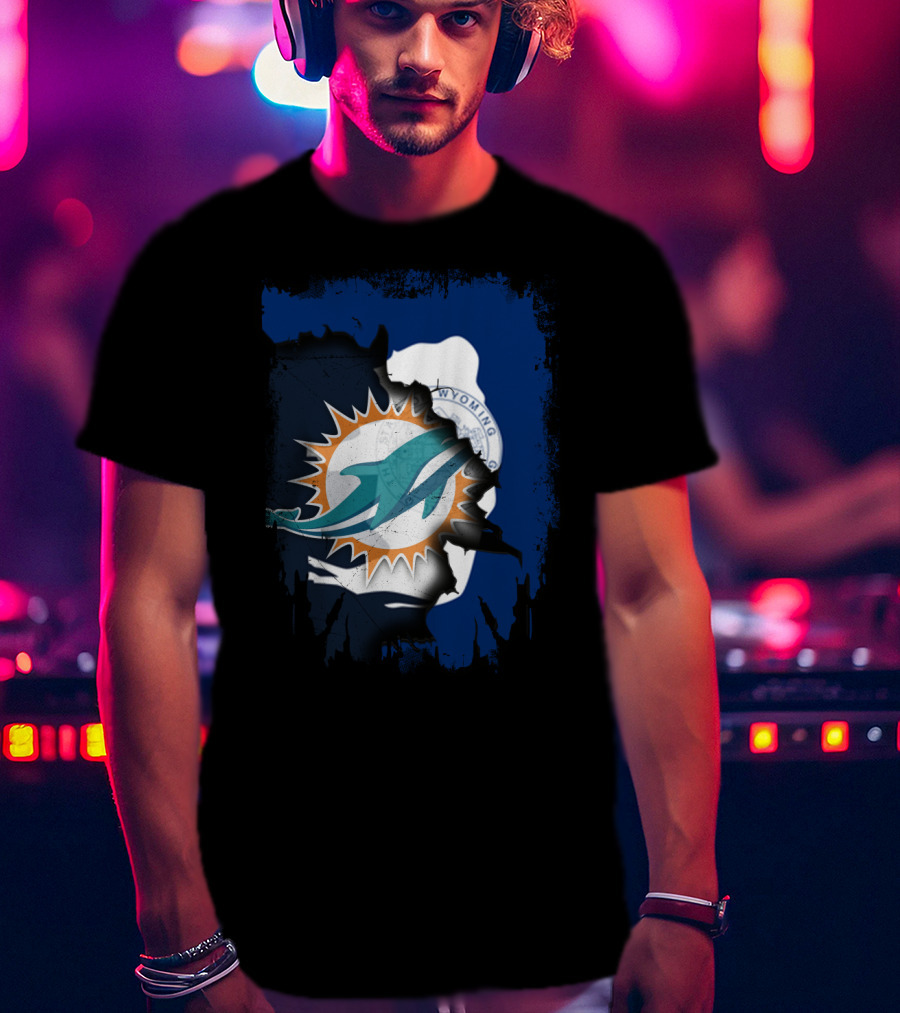 Wyoming Dolphins Logo Fusion T-Shirt