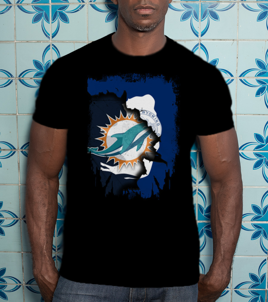 Wyoming Dolphins Logo Fusion T-Shirt