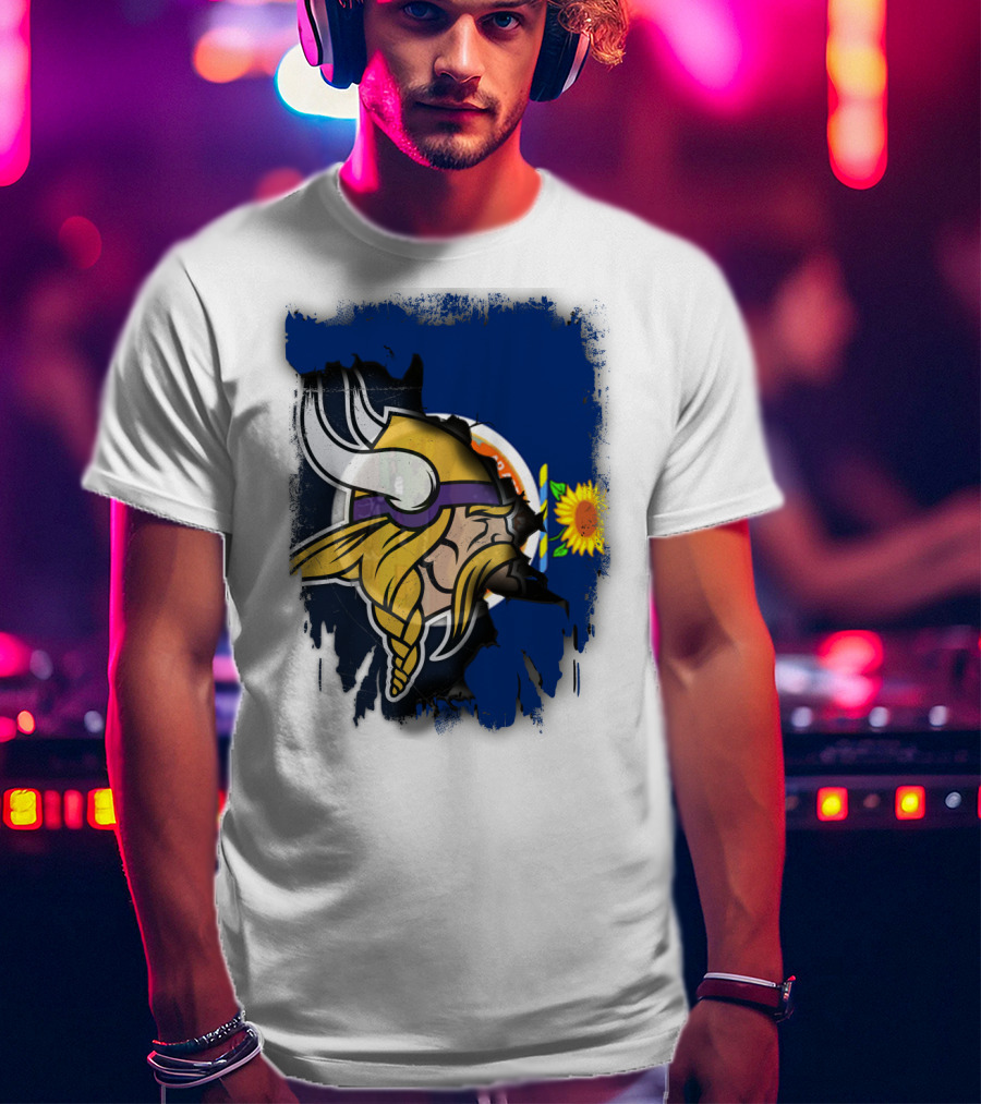 Kansas Sunflower Viking T-Shirt