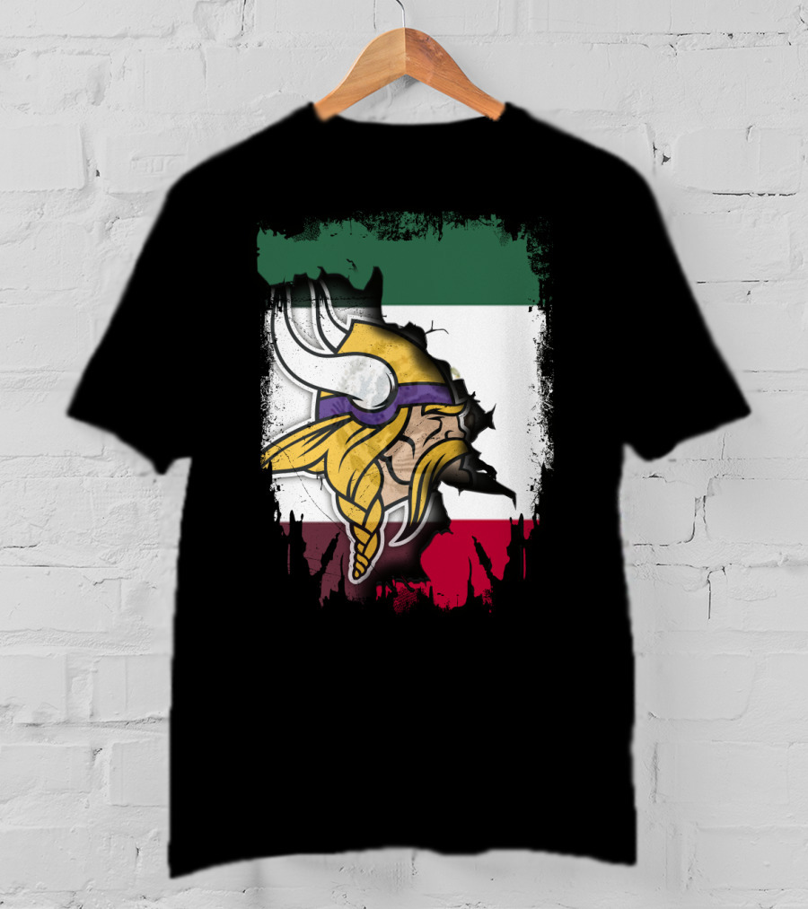 Together Mexico Viking Flag Iconic Fusion T-Shirt