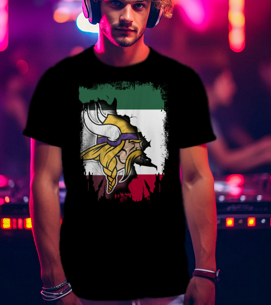 Together Mexico Viking Flag Iconic Fusion T-Shirt