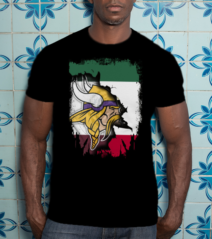 Together Mexico Viking Flag Iconic Fusion T-Shirt