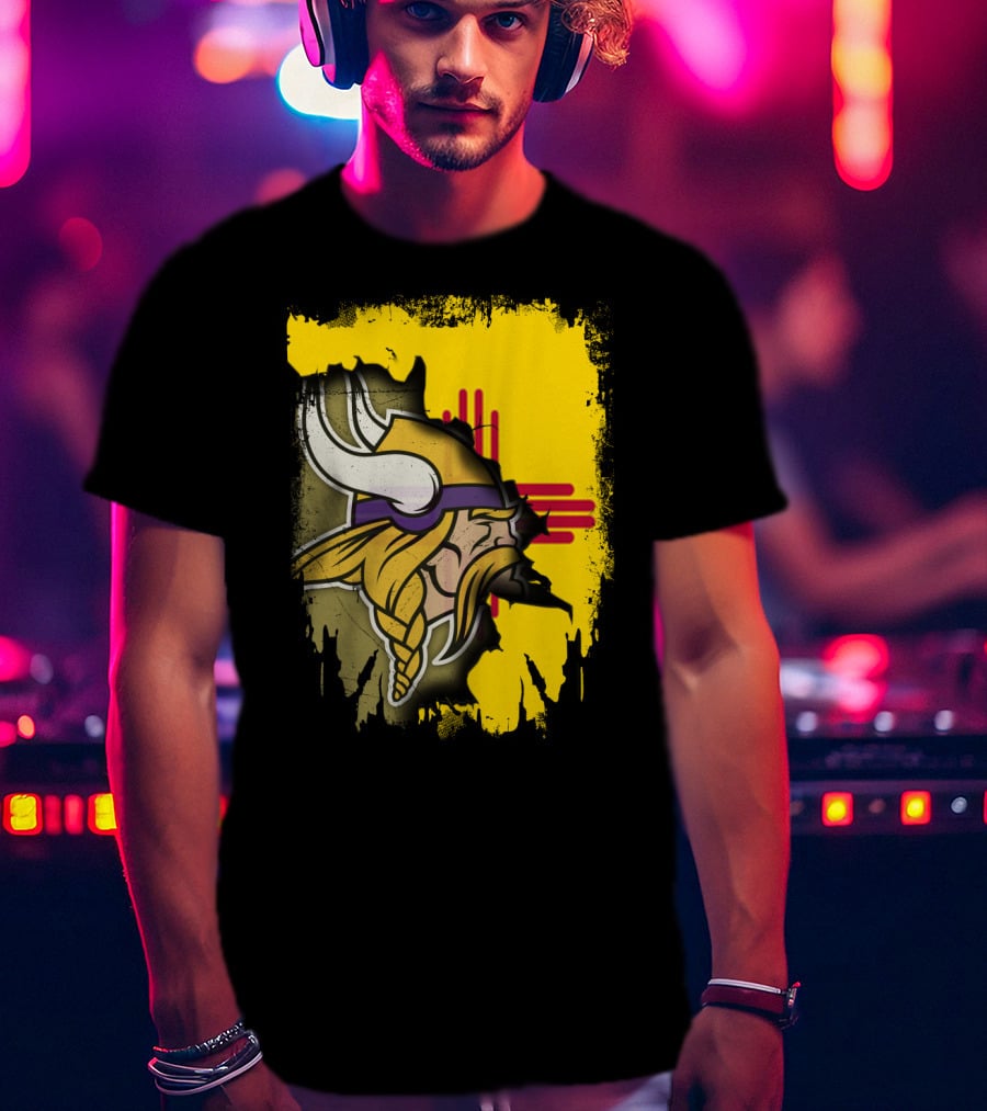 New Mexico With Vikings And Zia T-Shirt