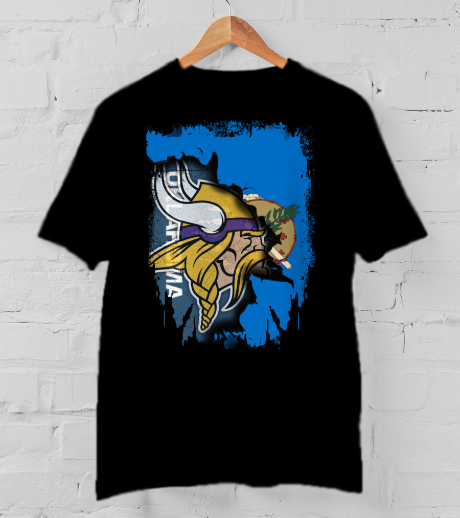 Oklahoma Viking Collaboration With State Elements T-Shirt