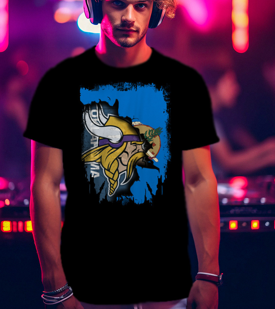 Oklahoma Viking Collaboration With State Elements T-Shirt