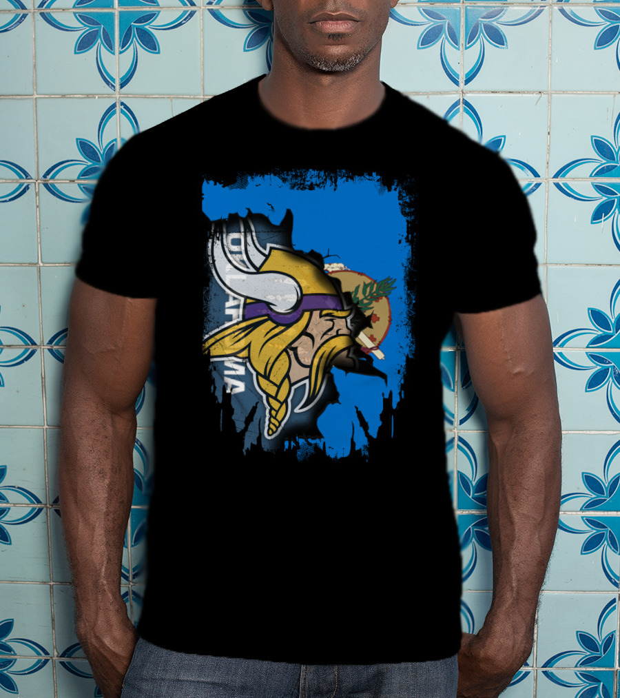 Oklahoma Viking Collaboration With State Elements T-Shirt