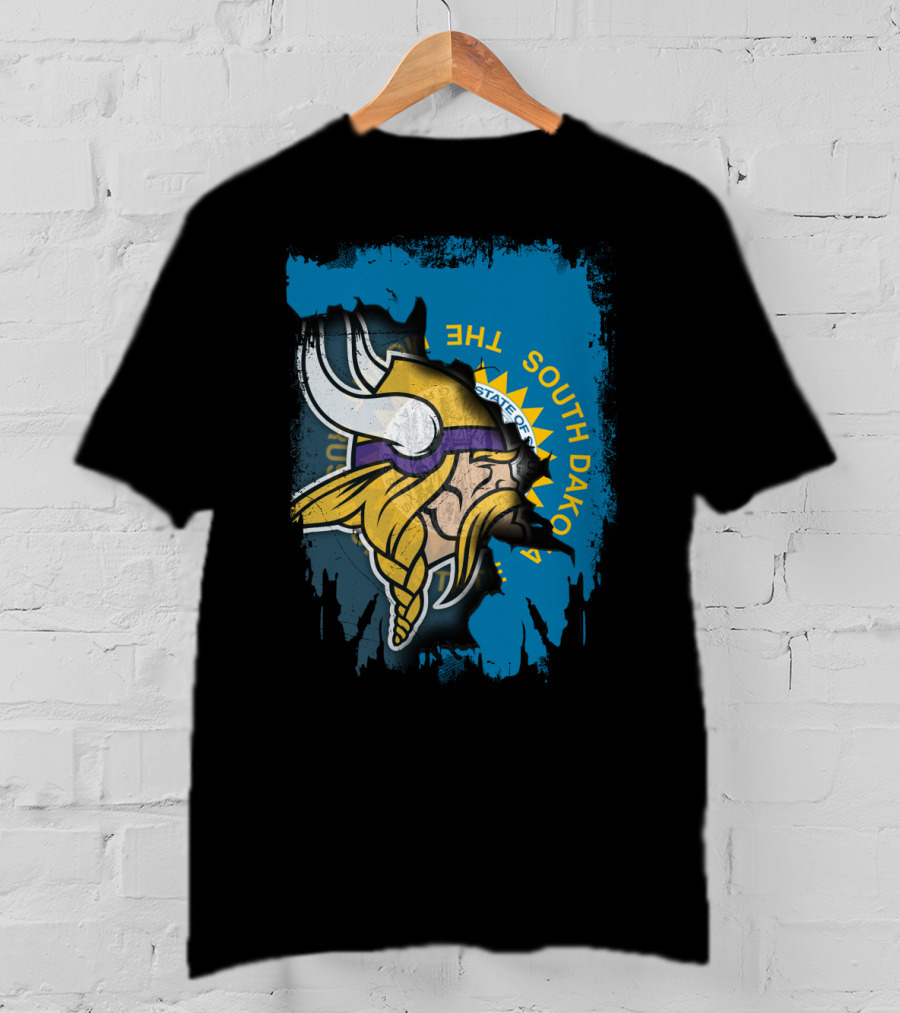 South Dakota Pride With Minnesota Vikings T-Shirt