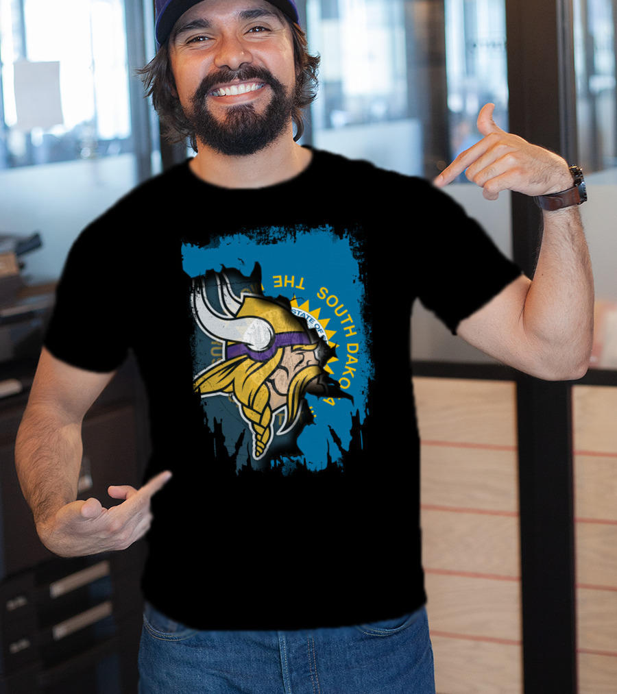 South Dakota Pride With Minnesota Vikings T-Shirt