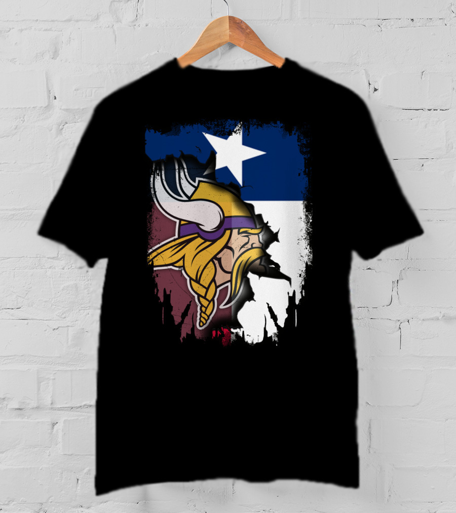 Texas Pride With Vikings Spirit T-Shirt