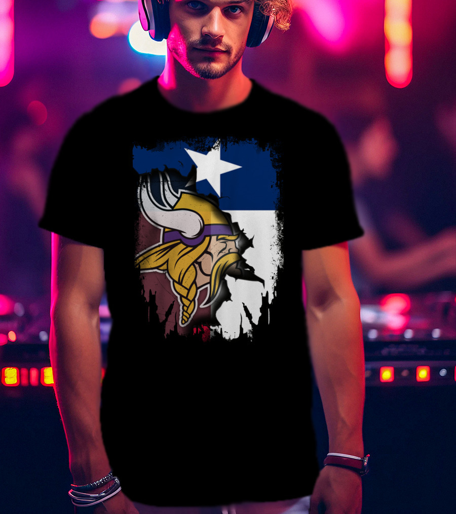 Texas Pride With Vikings Spirit T-Shirt