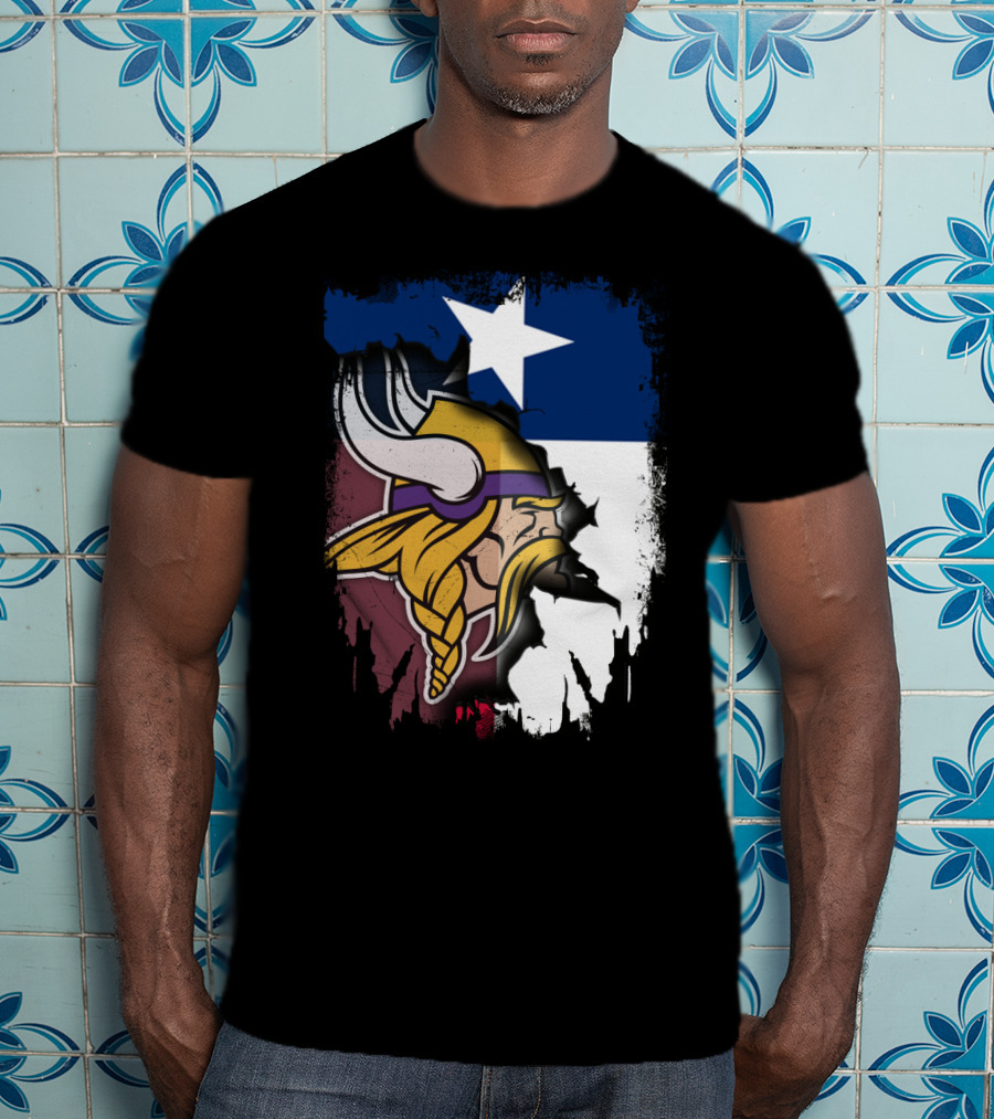 Texas Pride With Vikings Spirit T-Shirt