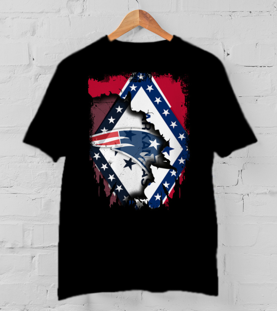 Together Arkansas With Patriots Stars And Stripes Flag Fusion T-Shirt