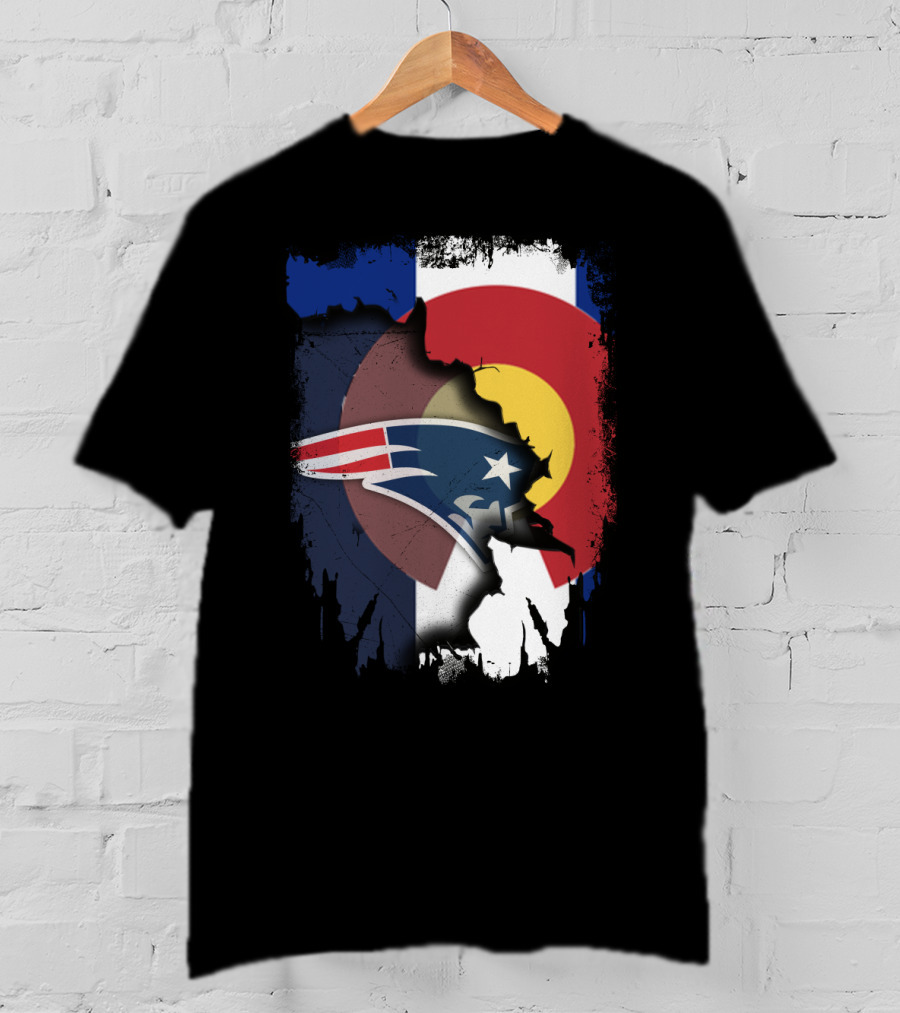 Together Colorado With Patriots Logo And Colorado Flag Fusion T-Shirt