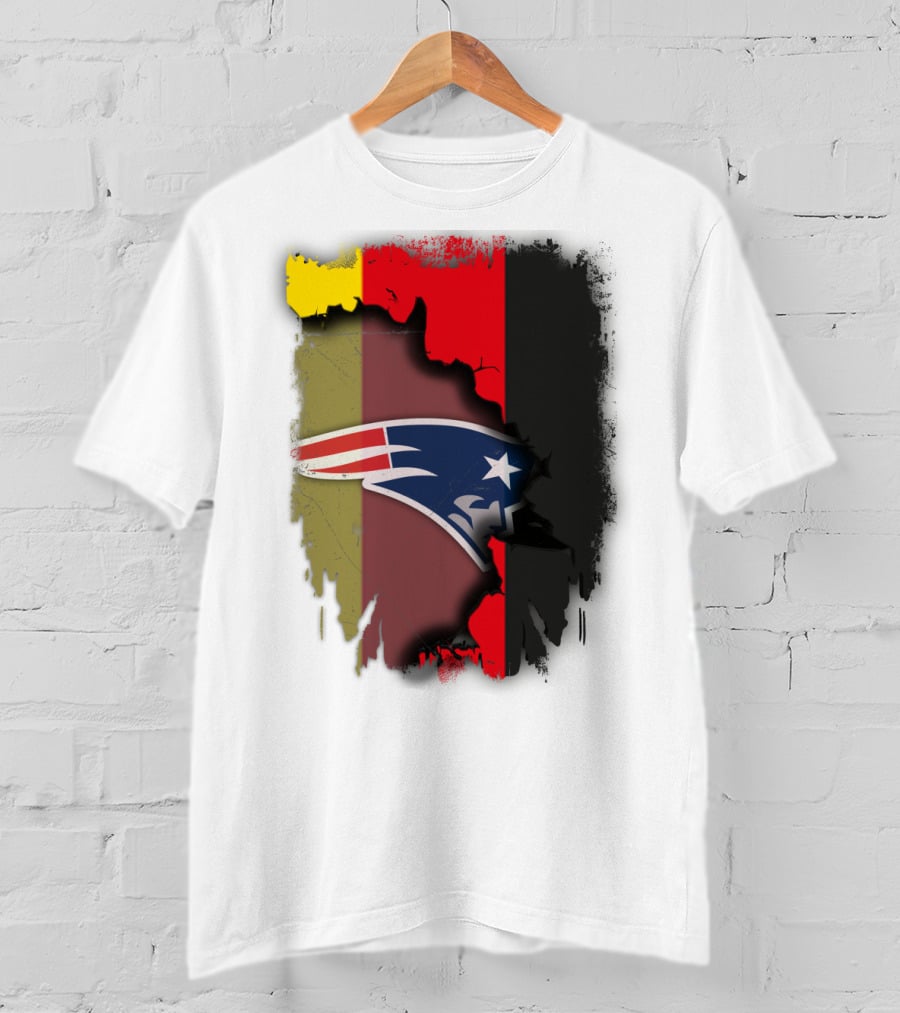 Patriots Logo On Germany Flag Background Together T-Shirt