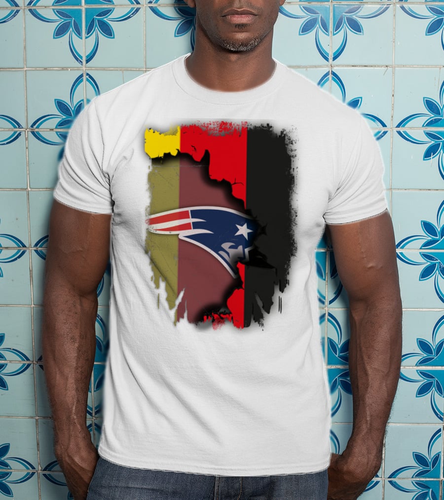 Patriots Logo On Germany Flag Background Together T-Shirt