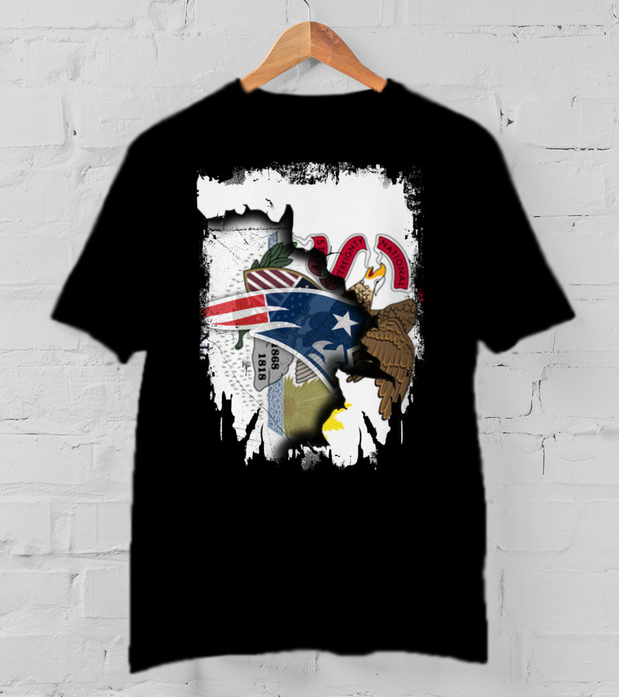 Together Illinois With Patriots Logo And State Seal Blend T-Shirt