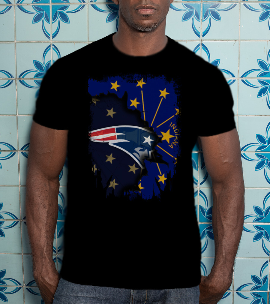 Together Indiana Patriots Emblem With State Stars T-Shirt