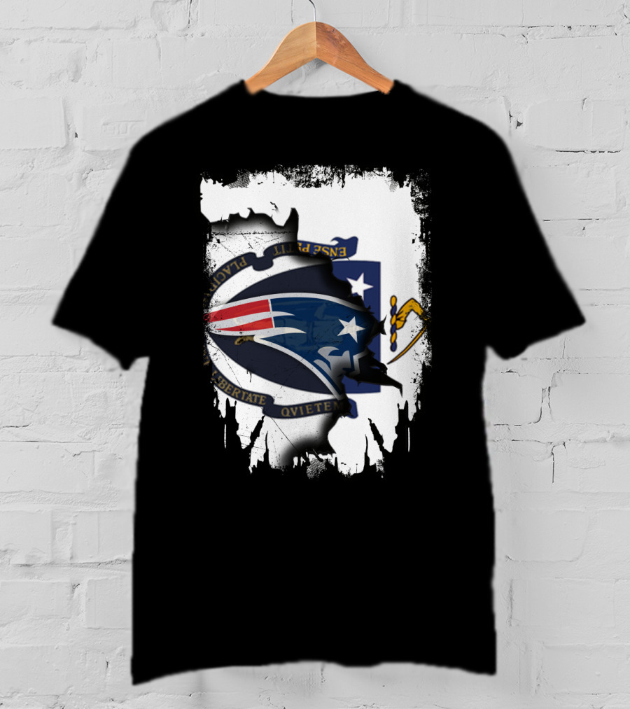 Together Massachusetts Patriots Emblem Fusion T-Shirt