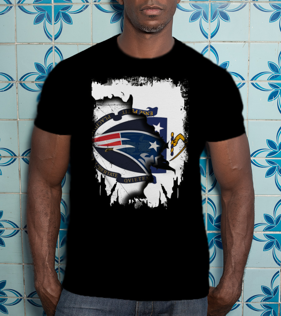 Together Massachusetts Patriots Emblem Fusion T-Shirt