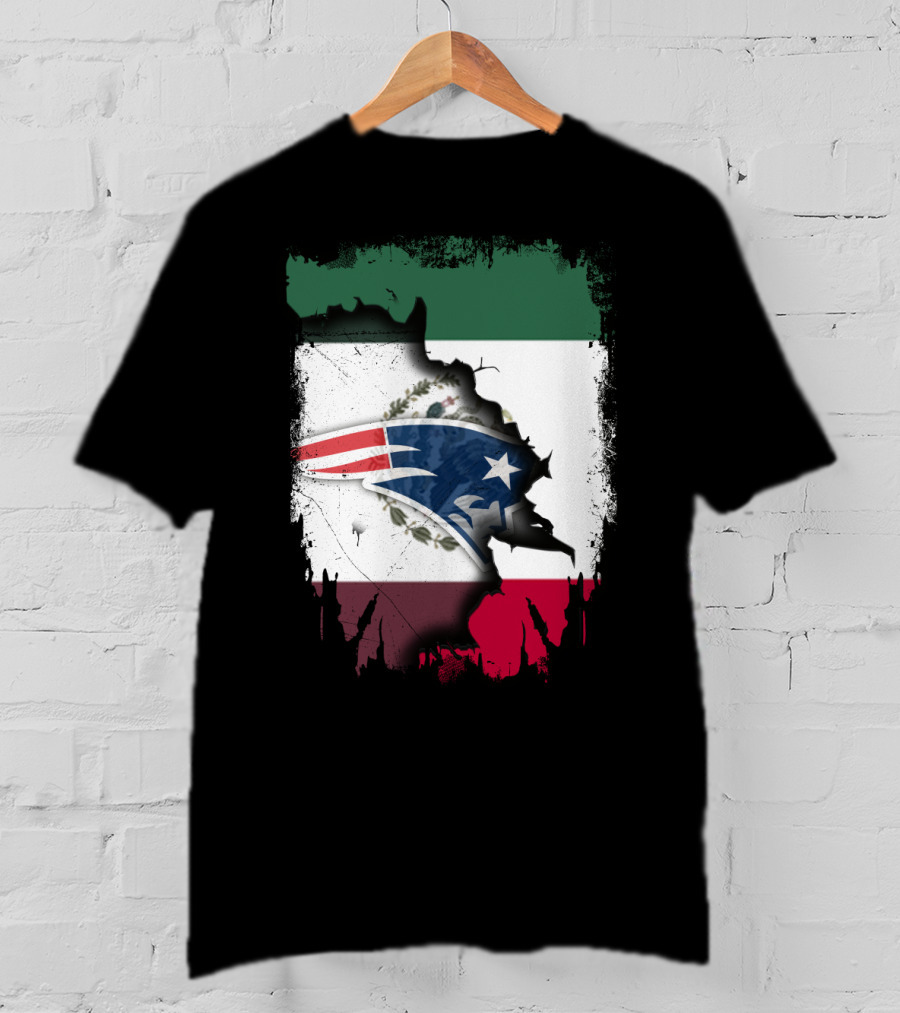 Together With Mexico And Patriots Flag T-Shirt