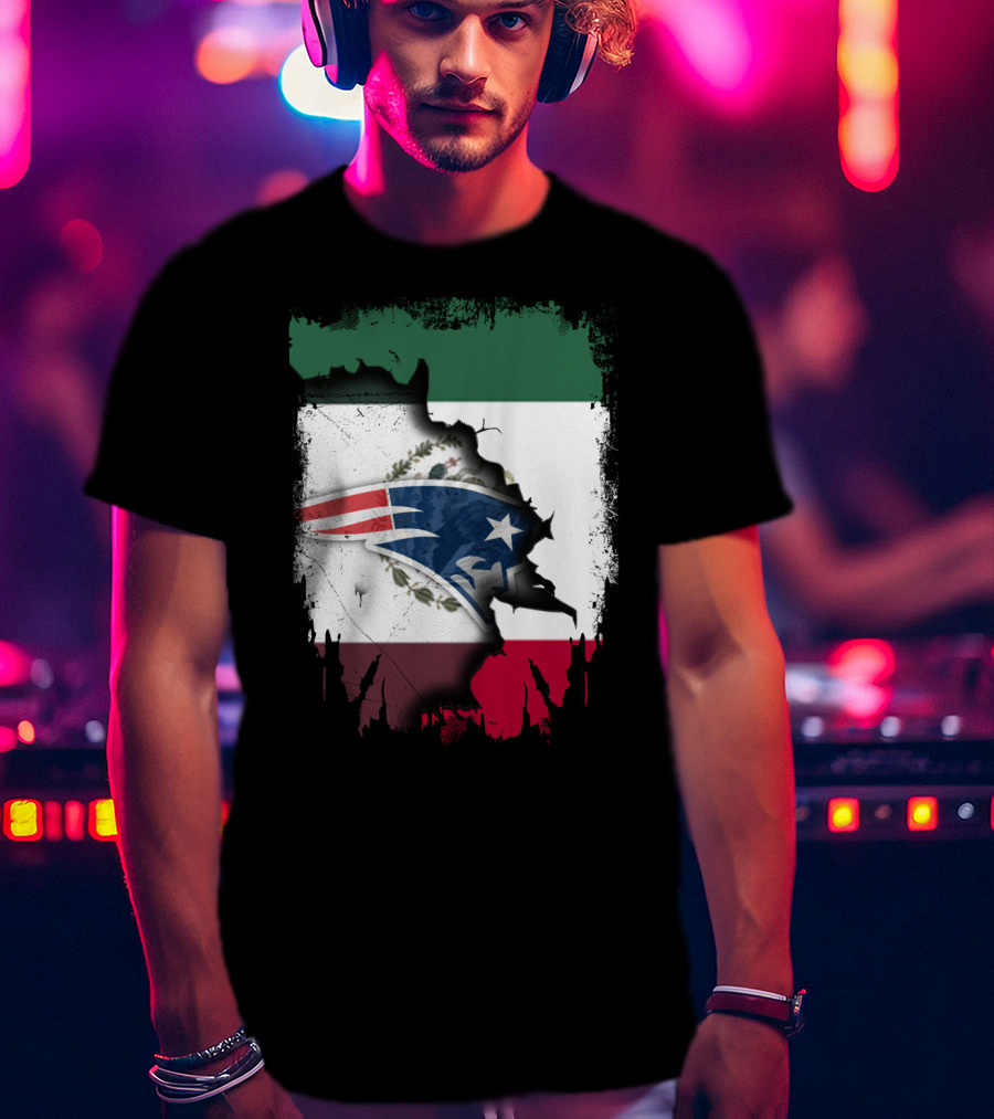 Together With Mexico And Patriots Flag T-Shirt