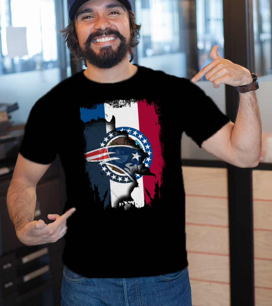 Together Missouri Patriots Flag And Patriot Logo Fusion T-Shirt