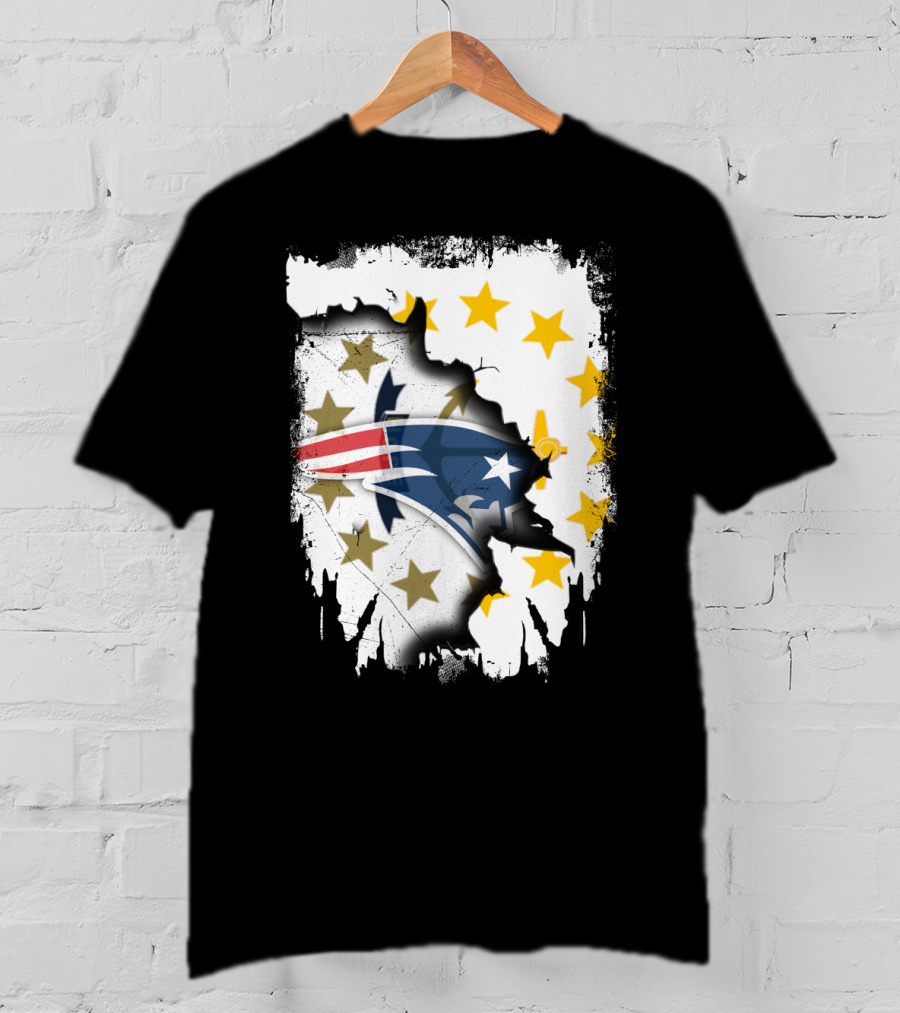 Together Rhode Island Patriots Star-Spangled Unity T-Shirt
