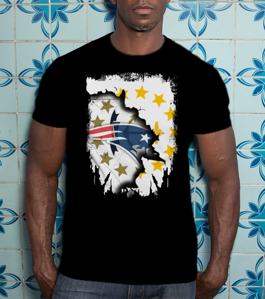 Together Rhode Island Patriots Star-Spangled Unity T-Shirt
