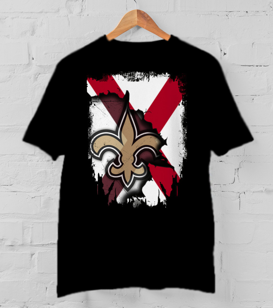 Together Alabama New Orleans Saints Fleur-de-Lis T-Shirt